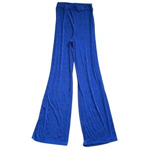 Nasty Gal Collection Blue Wide Leg Stretchy Lightweight Lounge Sweatpants Size 8